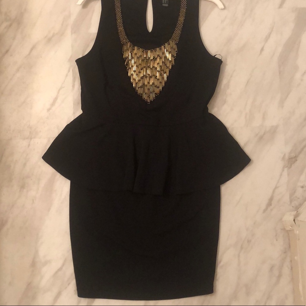 XL Forever 21+ (plus) Black peplum dress